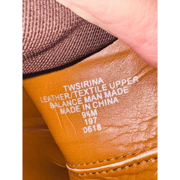 Tommy Hilfiger Women 9.5 Platform Camel Leather Wedge Chelsea Boots Brogue Boho - Picture 9 of 13